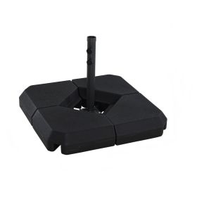 Outsunny Steel Parasol Base: 4 Fillable Weights for Patio Umbrella Stability