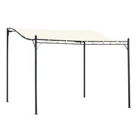 Outsunny Ivory Oasis 10x10 Outdoor Metal Pergola Gazebo Canopy Weather-Resistant