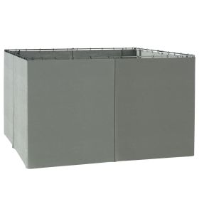 Outsunny Versatile Gazebo Sidewall Set: 9.84' x 11.8' Grey 4 Panels with Hooks & Rings for Cabanas