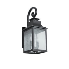 Large Outdoor Wall Light With Glass Supports Many Types Of Bulbs In 1 Pack Unavailable Platforms- Temu (Color: black)