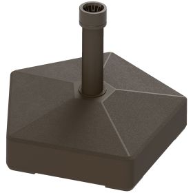 Outsunny Patio Umbrella Base Holder, Heavy Duty Outdoor Umbrella Stand Base, Filled Up to 42lbs with Stand or 33lbs with Water for Garden, Poolsi (Color: Brown)