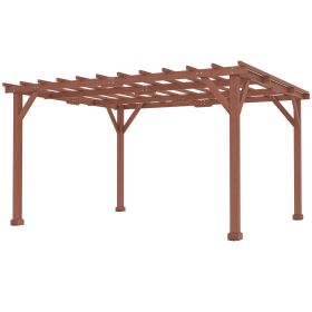 Outsunny 11' x 12.5' Wood Pergola, Outdoor Pergola Gazebo Grape Trellis for Patio, Deck, Backyard, Lawn (Color: default)