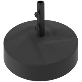 Outsunny Patio Umbrella Base Holder, Heavy Duty Outdoor Umbrella Stand Base, Filled Up to 66lbs with Stand or 55lbs with Water for Garden, Poolsi (Color: black)