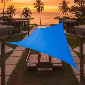 Artpuch Custom Size Sky Blue Sun Shade Sail Triangle Canopy 185 GSM Durable Fabric UV Block Awning for Outdoor Patio Garden Backyard (Customized (Color: Sky Blue, size: 06'x07')